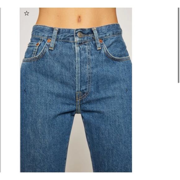 Acne Studios Jeans Womens 25 Dark Blue 1997 Trash Straight Denim Casual Chic - Picture 3 of 16